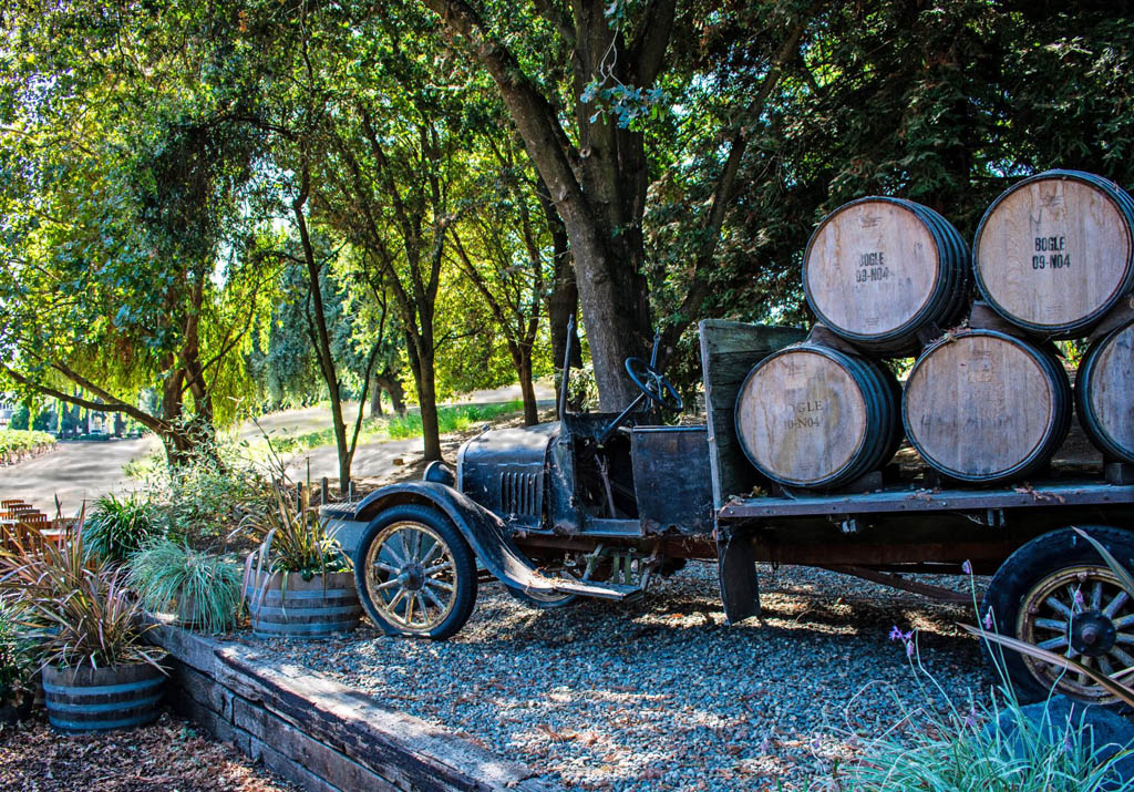 Old Truck with Wine Barrels by Mary Ann Carrasco