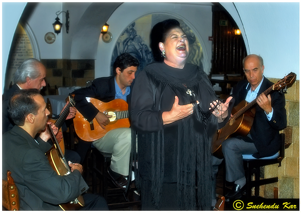 A Fat Lady Sings Fado (At Club de Fado , Lisbon) by Snehendu Kar