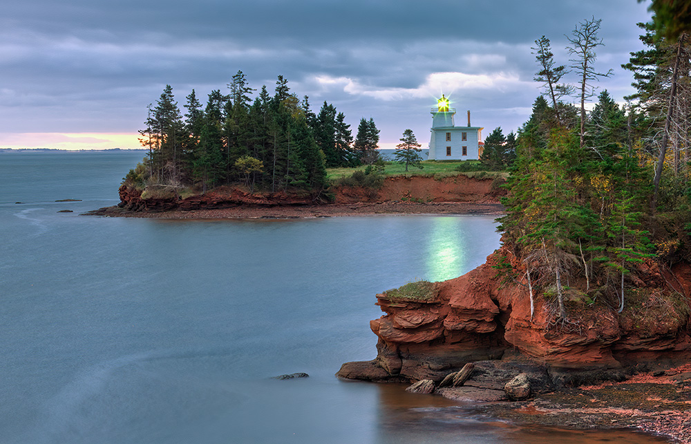 Blockhouse Point Lighthouse, Prince Edward Island Canada by Jim Overfield