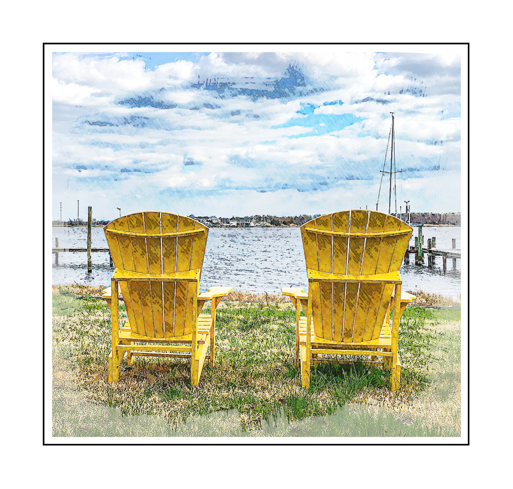 a PAIR OF CHAIRS by Russell Hunt