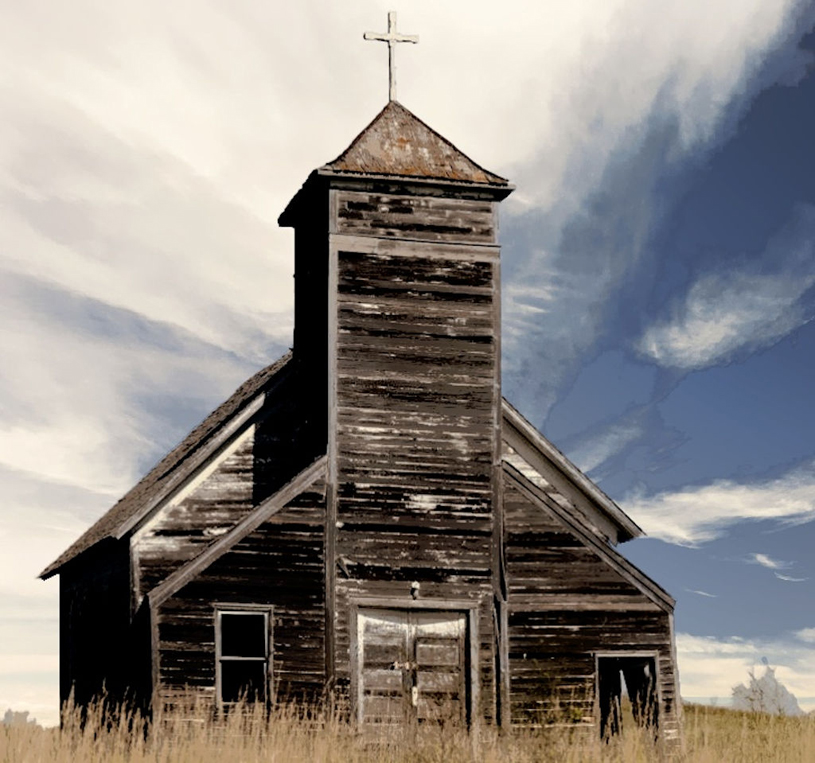 Ghost Town Church in the Wild West by Donna Paul