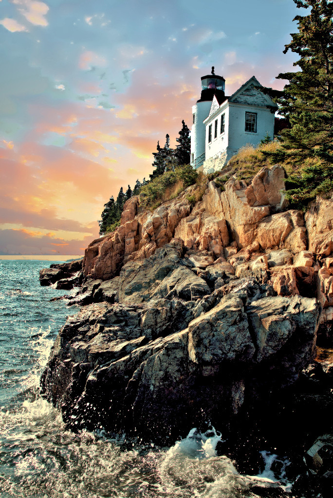 Lighthouse Sunset by Donna Paul