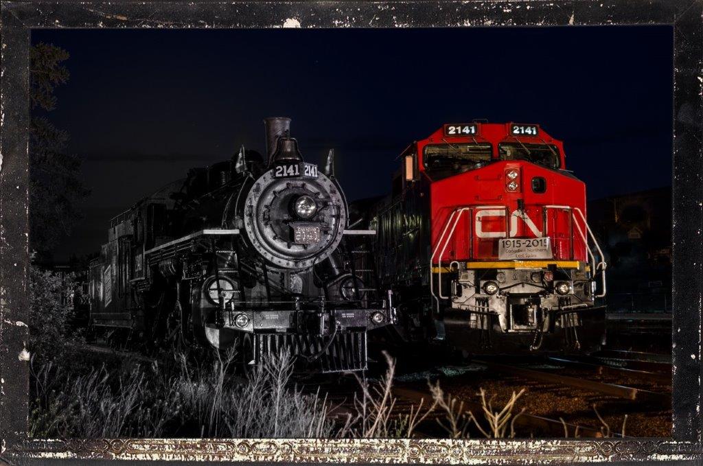 Engine 2141 - Then and Now by Deb Thurlbeck