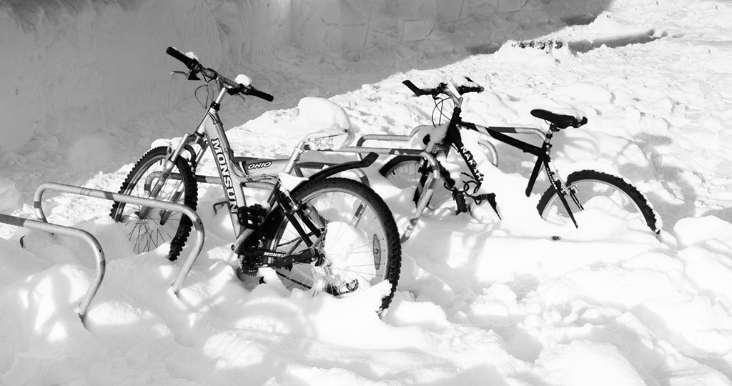 Bikes in the snow by Diana Magor, MPSA, APSA