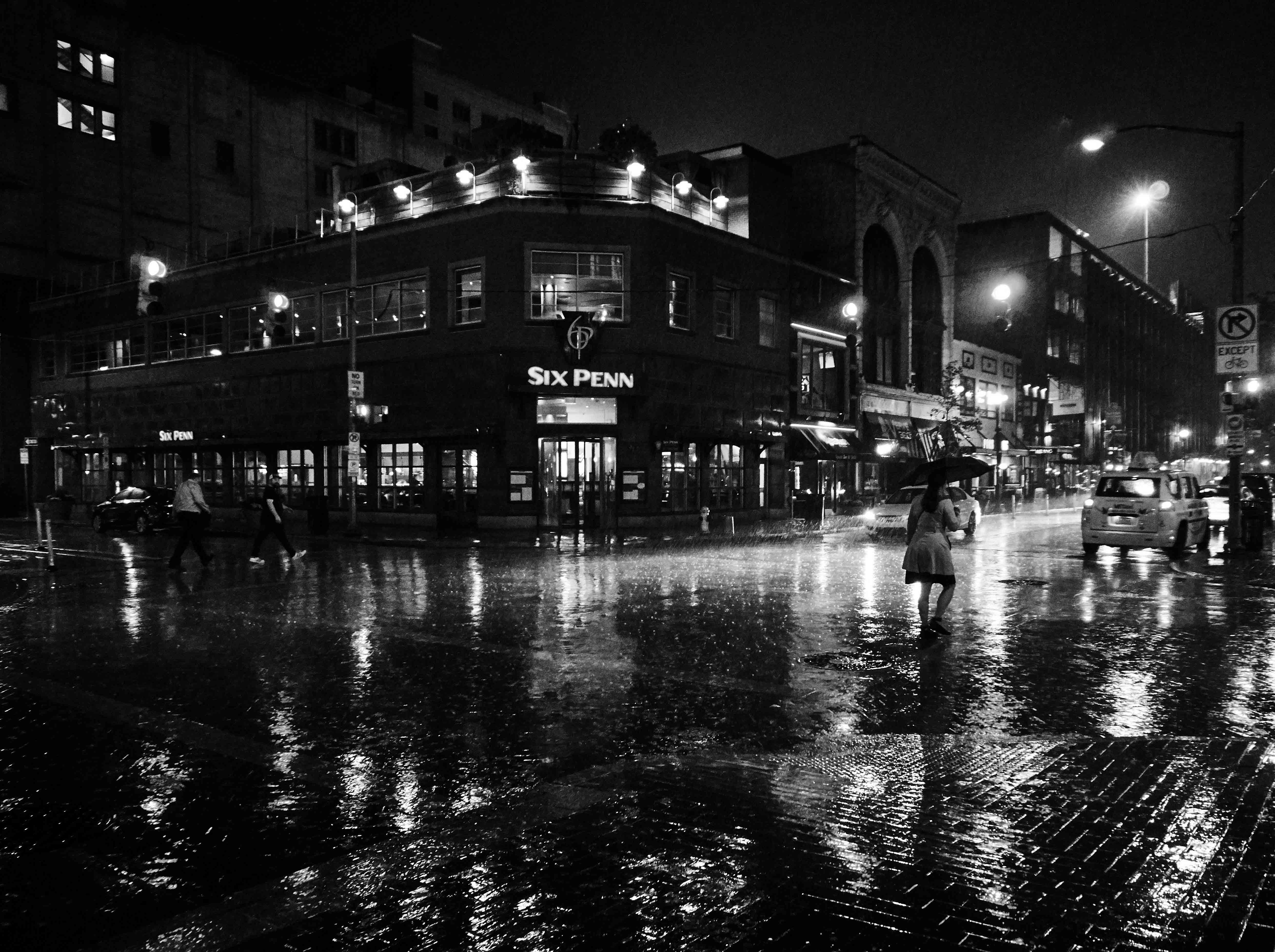 Rainy night in the city by Nan Belli