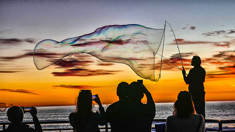 Bubble sunset by Gabriele Dellanave, PPSA, BPSA