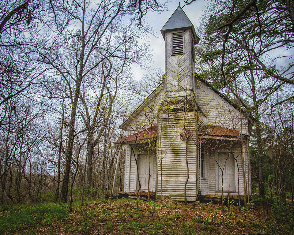 Forgotten Church in the Woods by Cindy Lynch