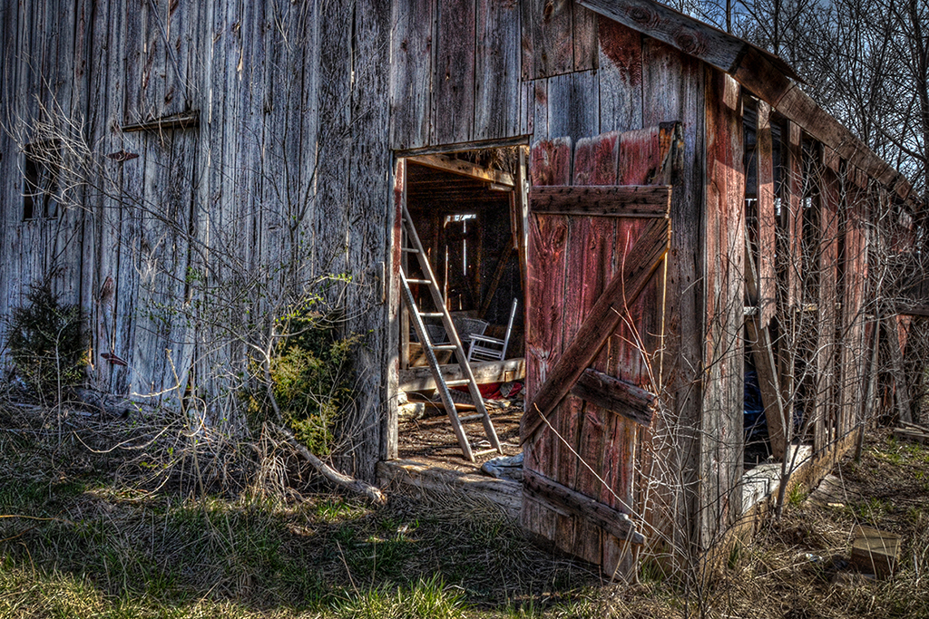 Open Barn Door by Cindy Lynch