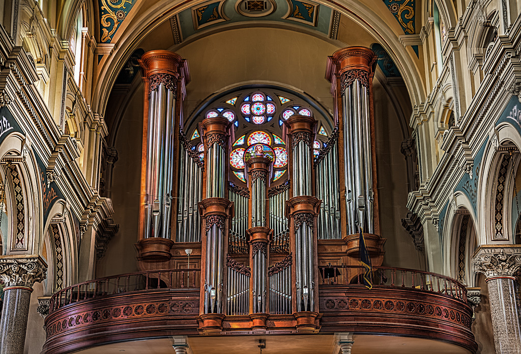 Church Organ Pipes by Ron Clegg
