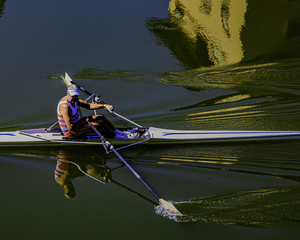Rowing in Florence by Alec Chester