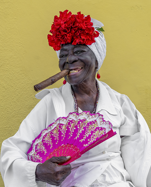 Colorful Cigar Lady by Dr Isaac Vaisman, PPSA
