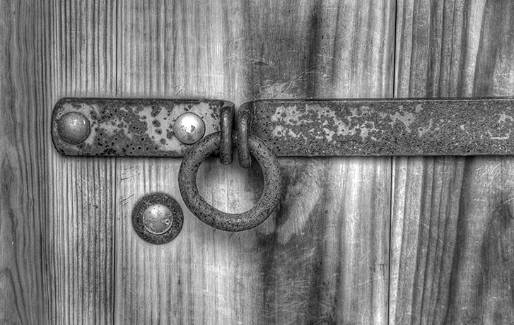 Old door bracket by Barbara Hunley