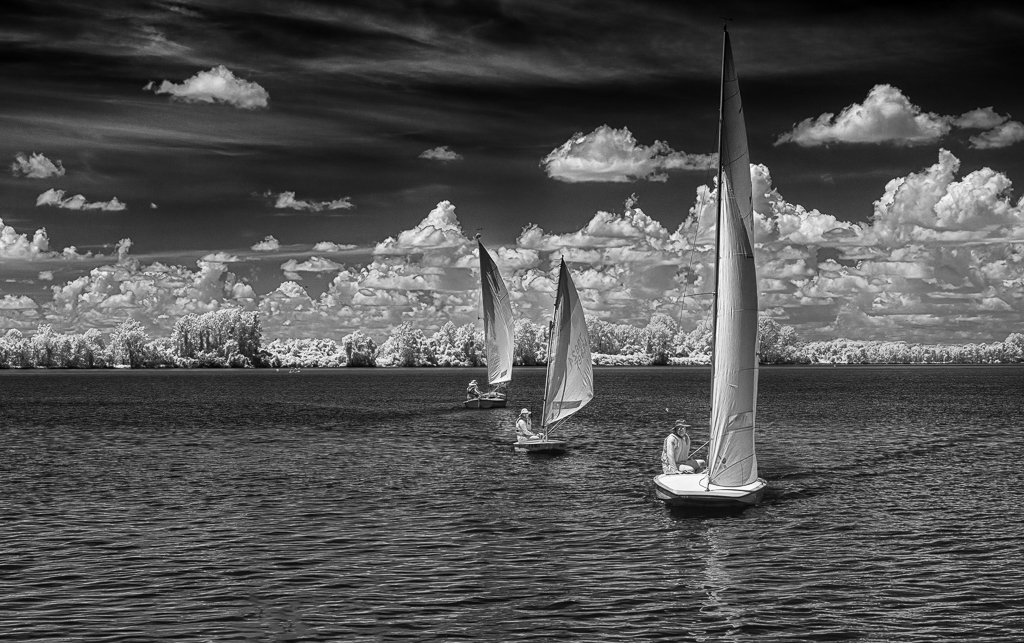 Sunday on the Lake Sailing by Emil Davidzuk