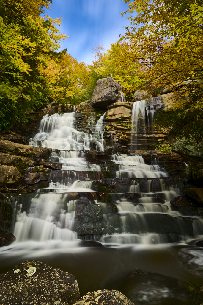 Pendleton lower waterfalls, West Virginia by Michele Borgarelli