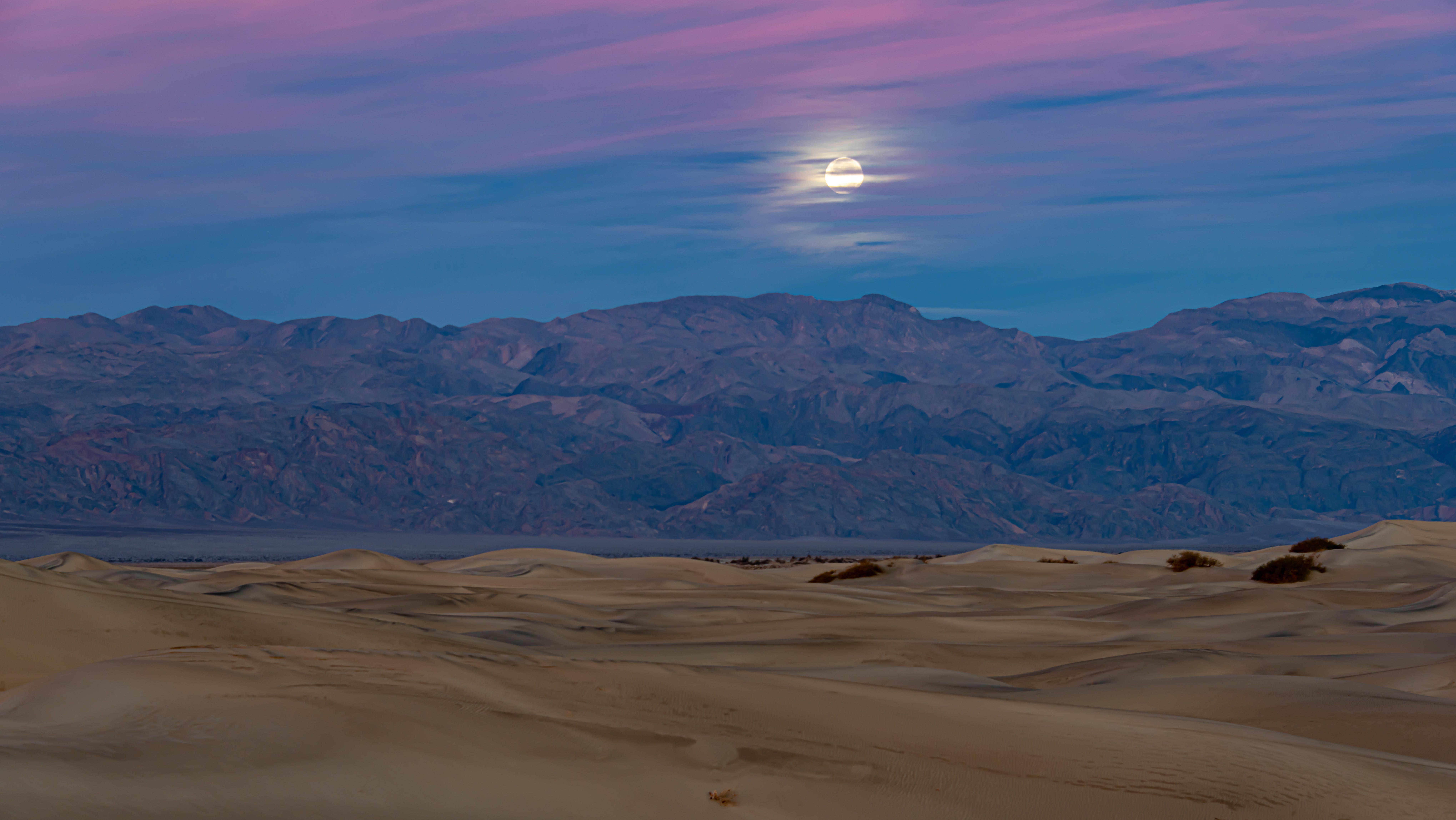 Moonset Death Valley CA by David Stickney