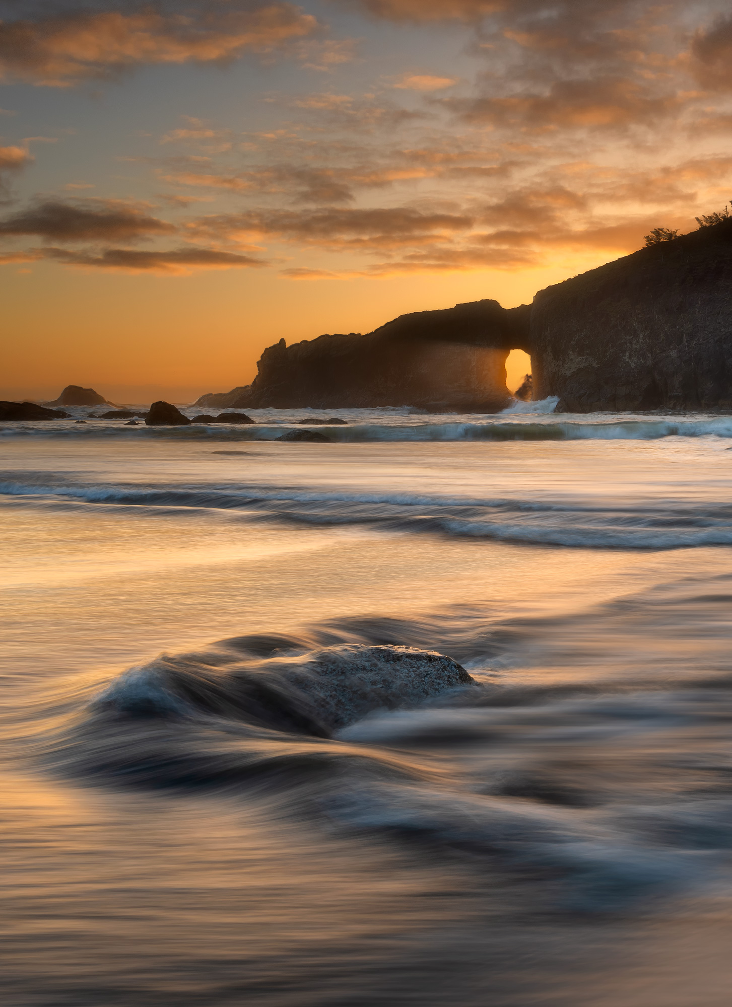 Sunset at Second Beach, Olympic National Park, WA by Peter Cheung