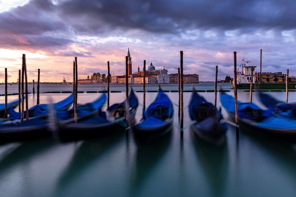 Rocking Gondolas in Venice by Brenda Fishbaugh, QPSA