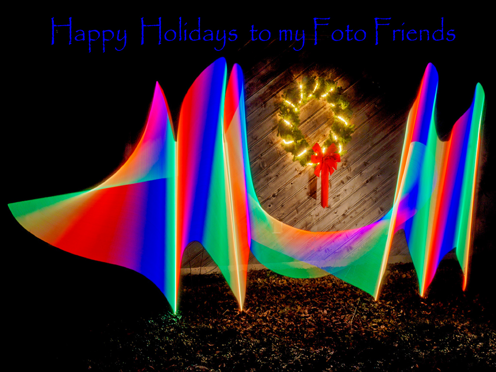Holiday Light Painting by Karl Leck
