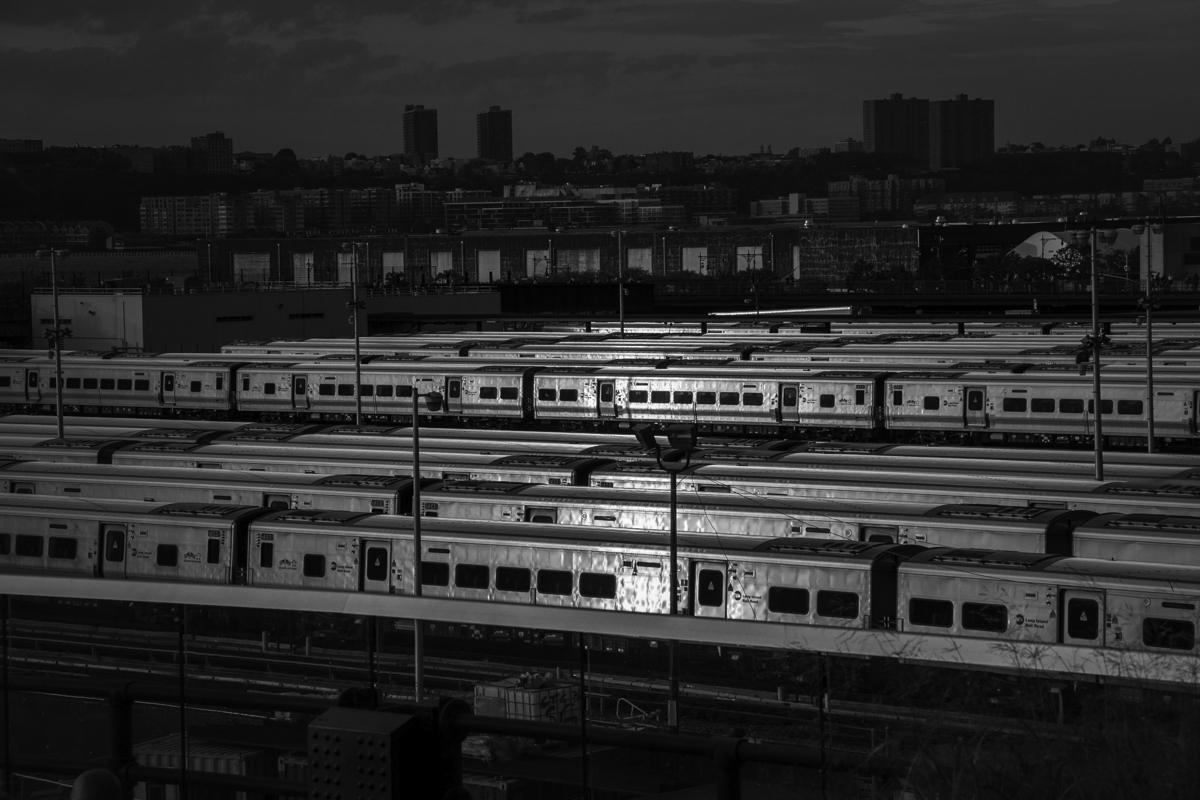 Hudson River Train Yard by Randy Andre