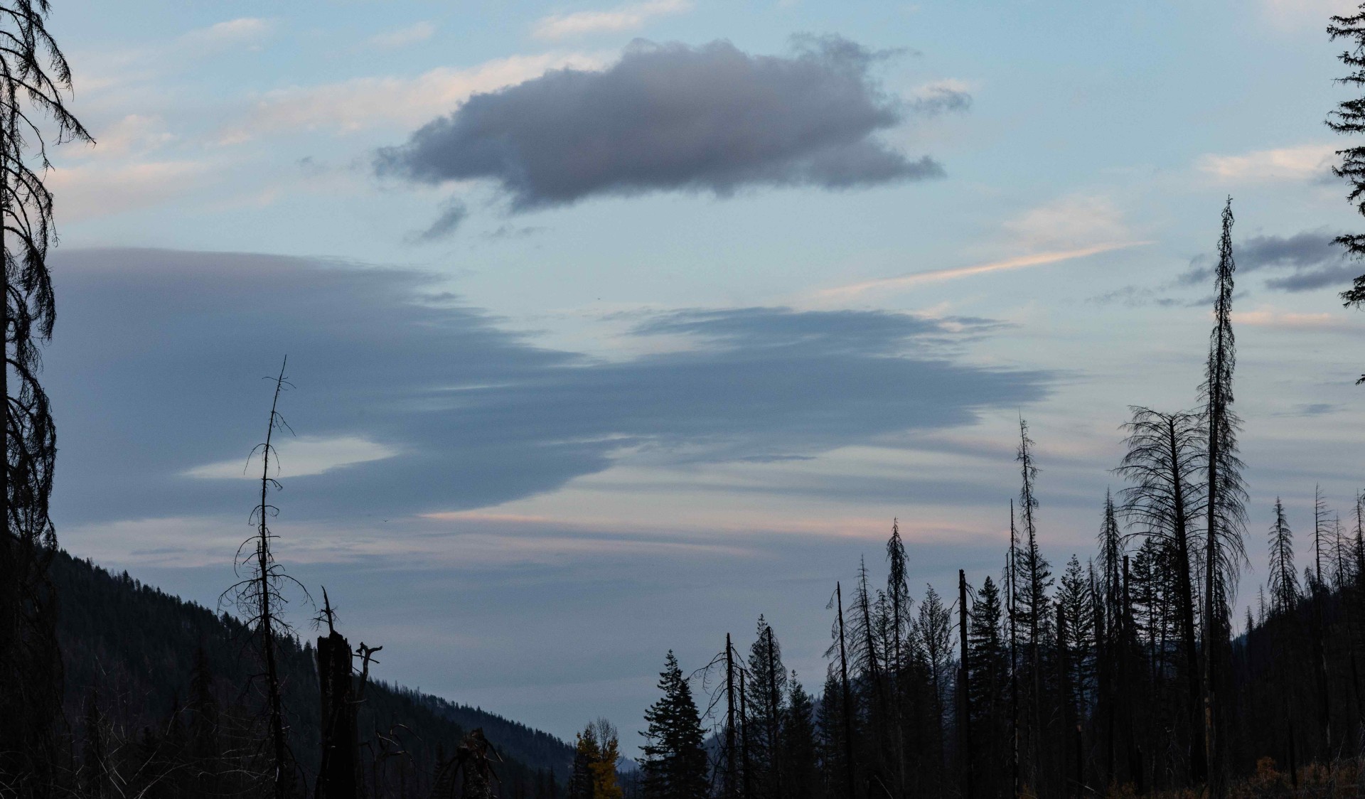 Dusk, a day on the trail