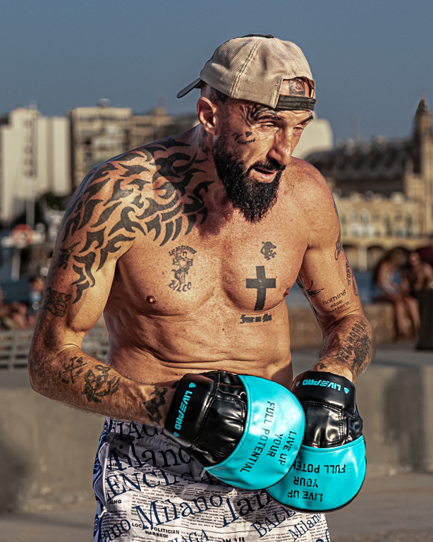 Outdoor boxing class, Malta by Martin Newland