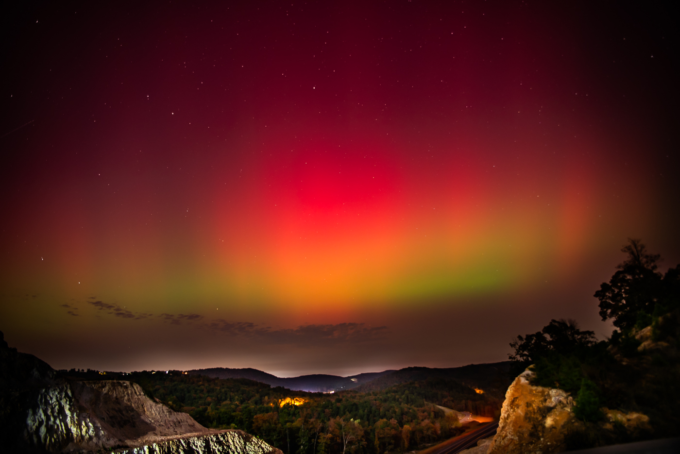 LIGHTS OVER HOT SPRINGS by Shirley Pohlman