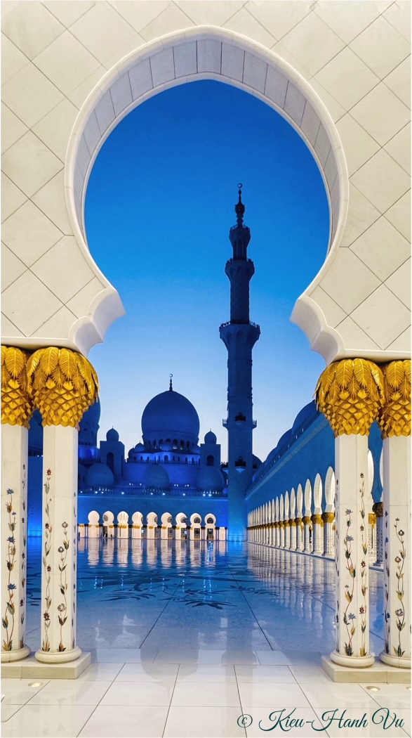 Domes and Minaret Viewed From Hallway by Kieu-Hanh Vu