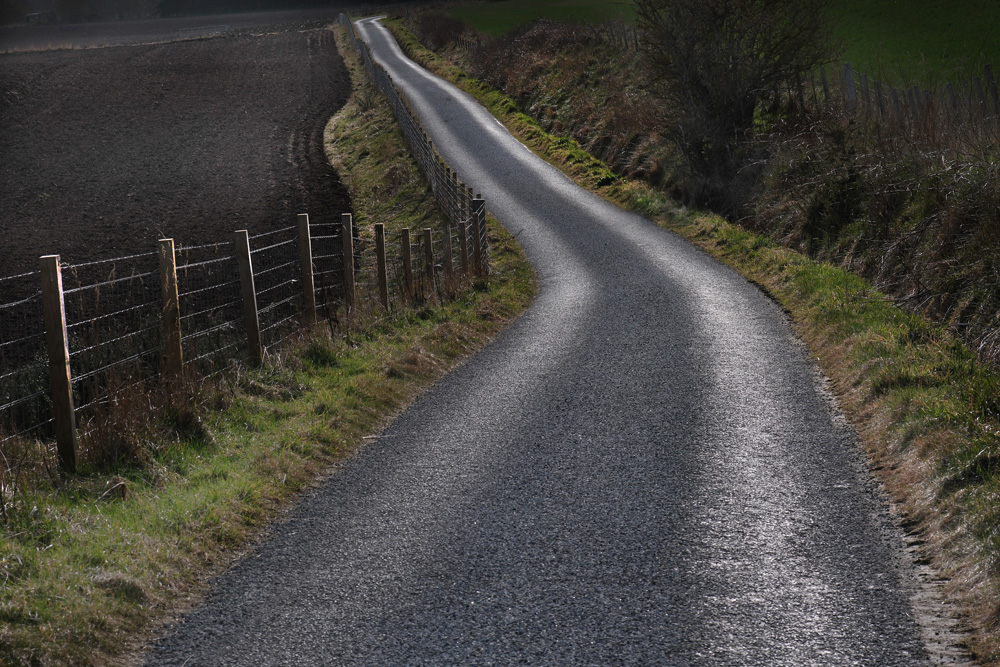 Long road, two bends