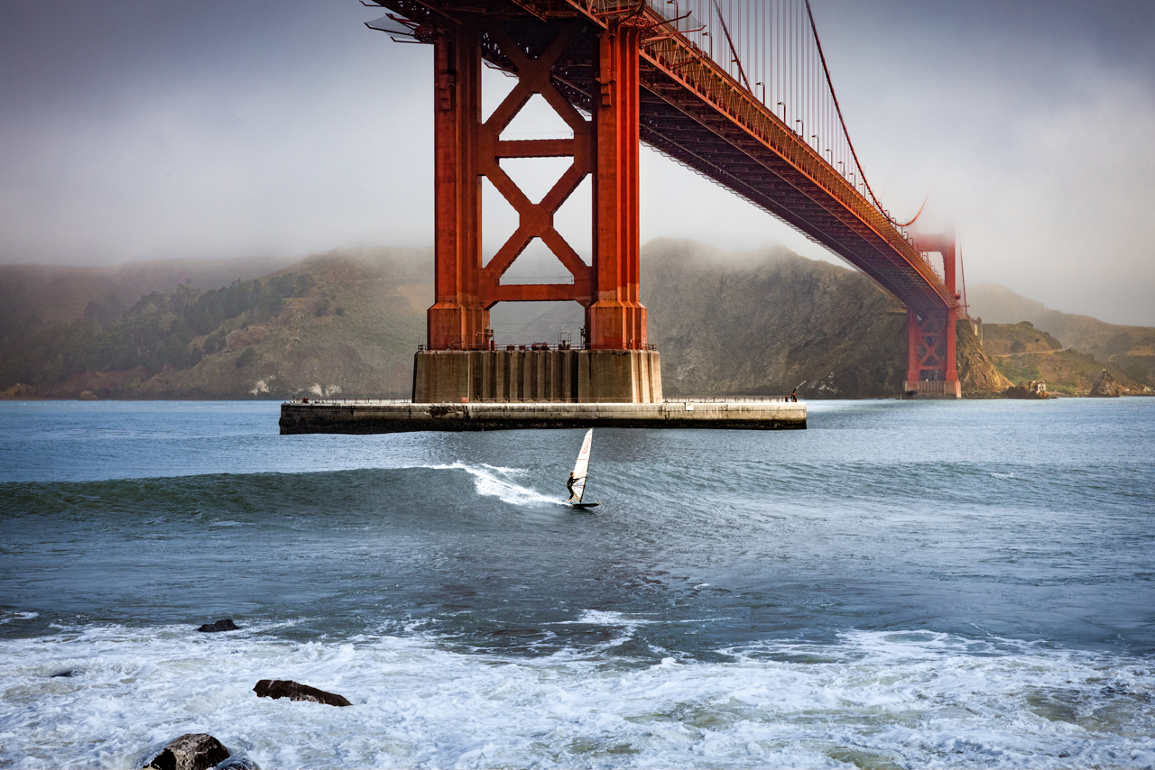 Golden Gate Windsurfer  by Bruce Titus