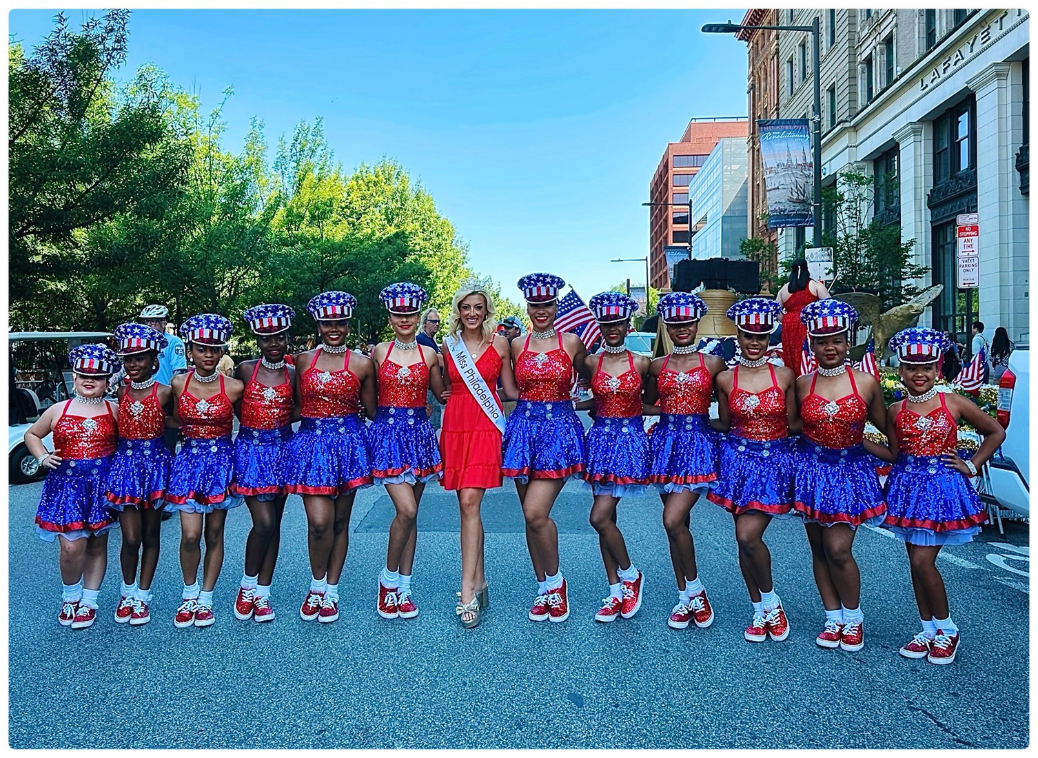 Stars of Freedom: A Moment Before the March by Linda Mui