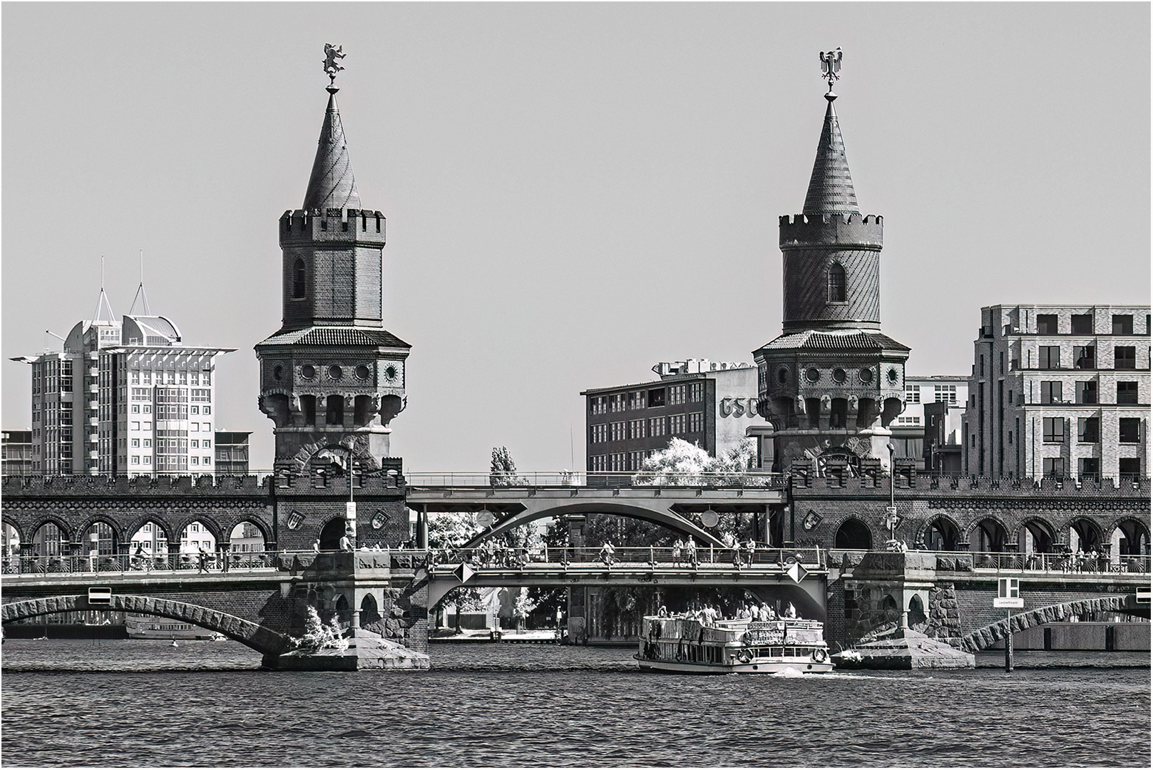 Oberbaum Bridge Berlin by Peter Hornbostel