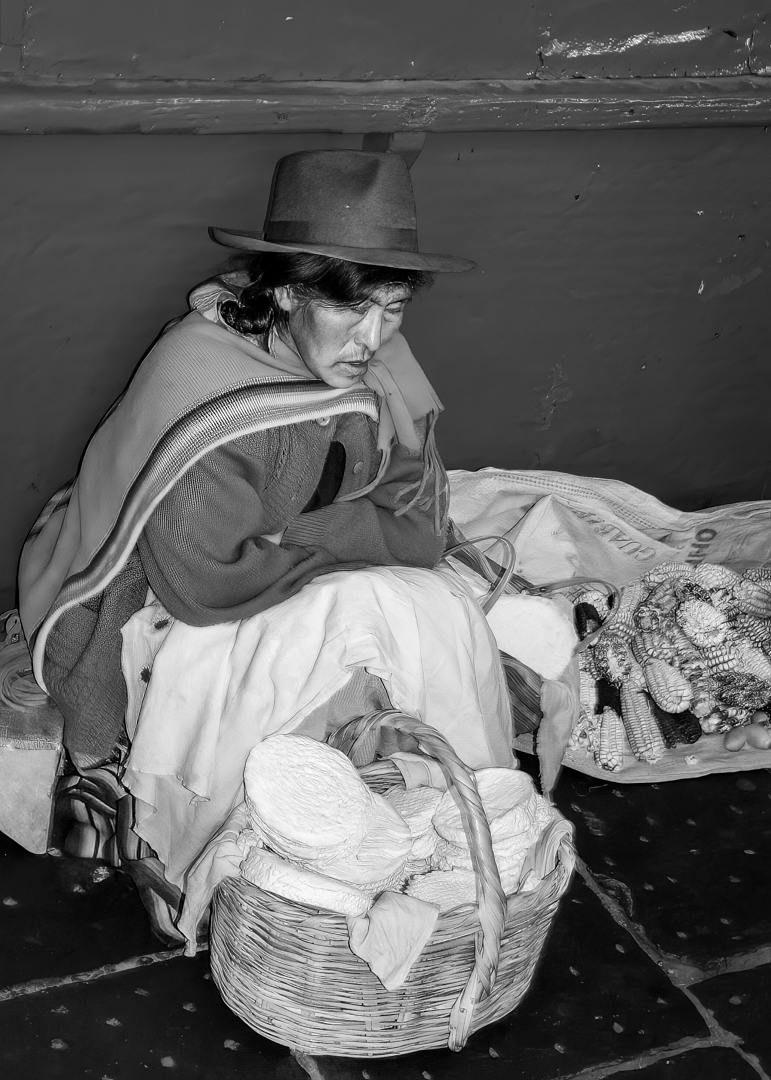 Peruvian Tortilla Street Vendor  by Jim Bodkin