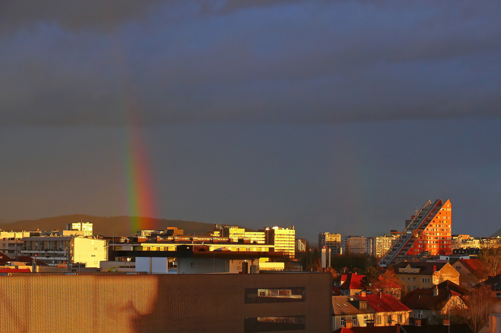 Rainbow above Ljubljana by Bogdan Bricelj, MPSA, GMPSA/B, EFIAP/p