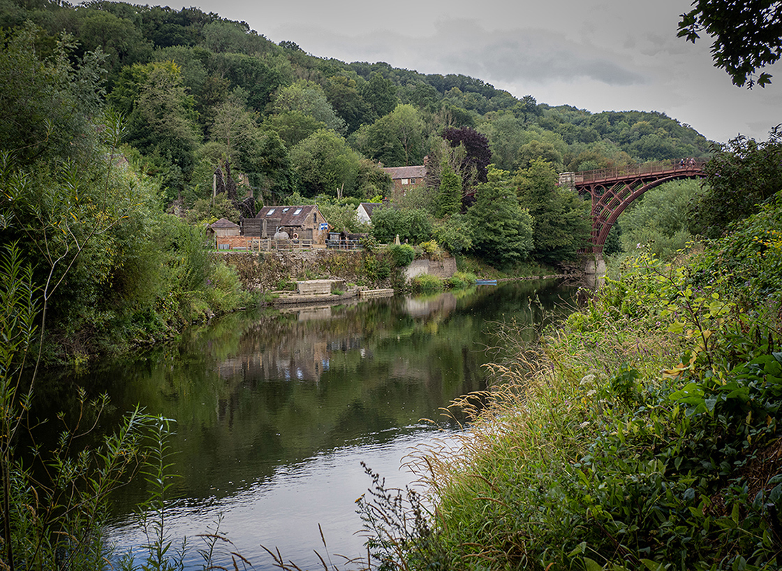 The River Severn & the IronBridge at Ironbridge Gorge by Charles Shepherd