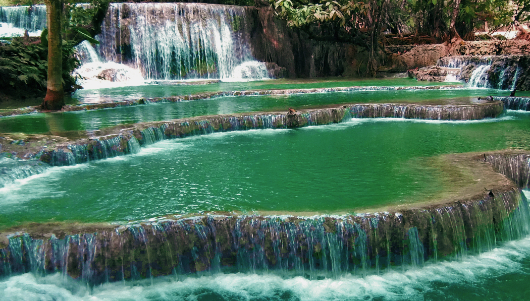 Kuang Si waterfall by Dr V G Mohanan Nair