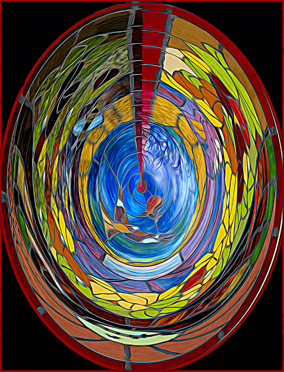 Stained glass swirl by Ian Ledgard, GMPSA/b, EFIAP/p, AWPF, GPU-Cr5