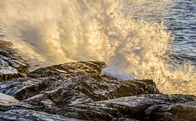 Waves Crashing at Dawn! by Norm Solomon