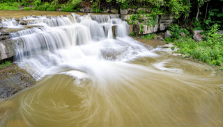 Taughannock State Park, New York-Lower falls, Spring 2024 by Norm Solomon