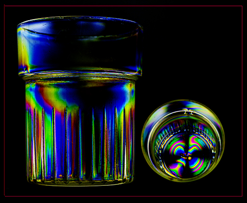 Plastic cup polarised by Angela Bonner