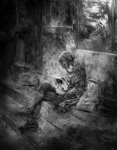 Man Reading by Irene Bergamini