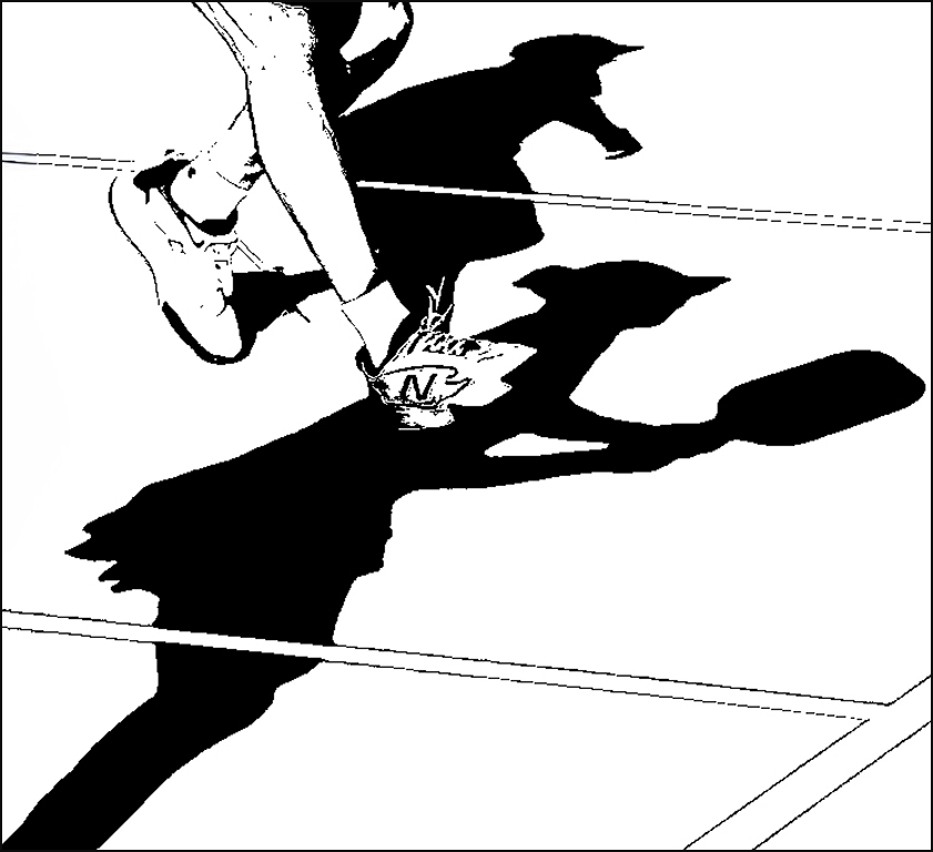 Pickleball Shadows 2025 by Marilyn Ross