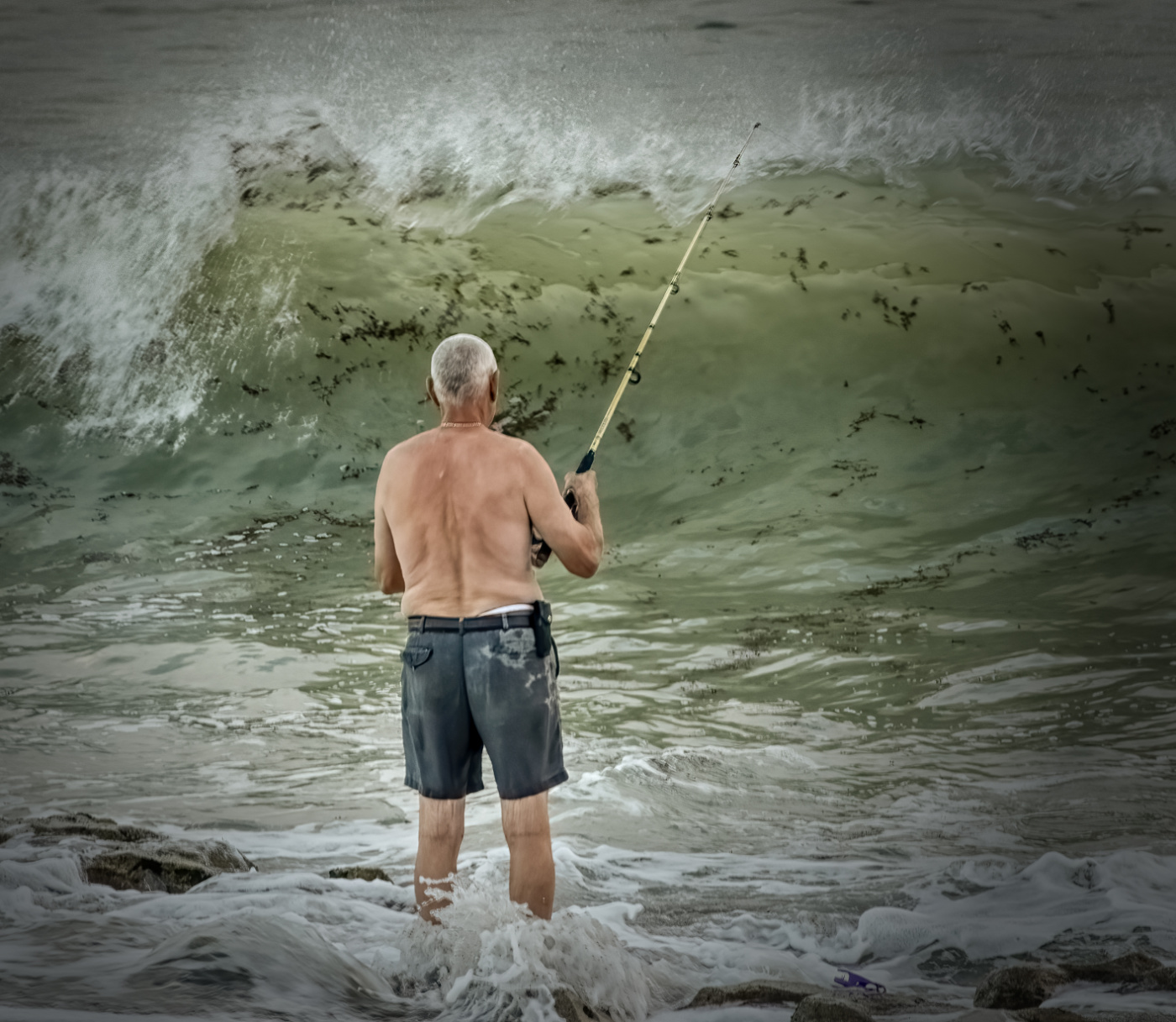 Lone fisherman 2015 by Marilyn Ross