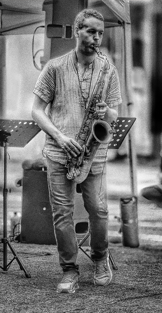 Street Musician by Tony Au Yeong