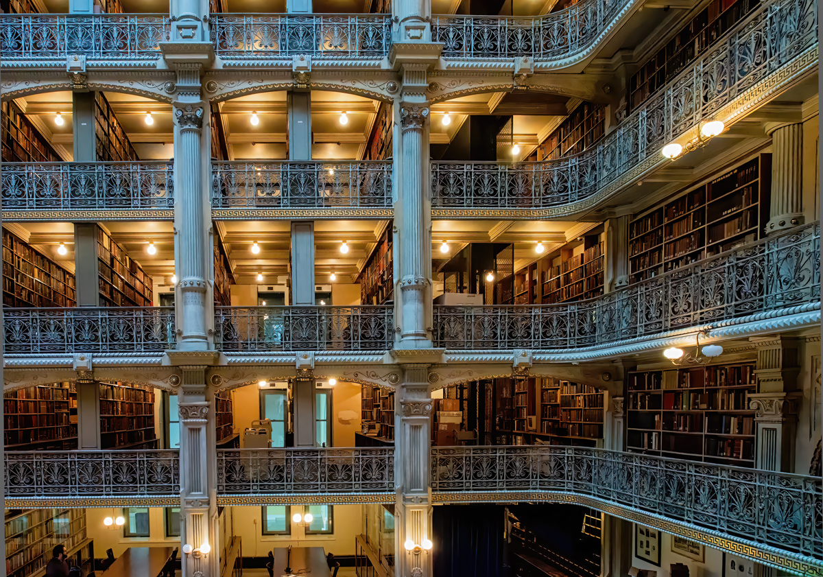 Peabody Library by Judy Burr