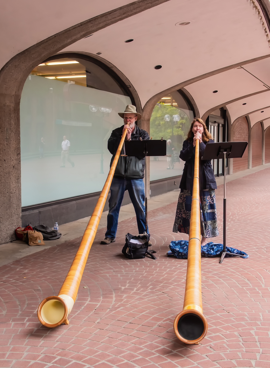 Two Alphorns by Judy Burr