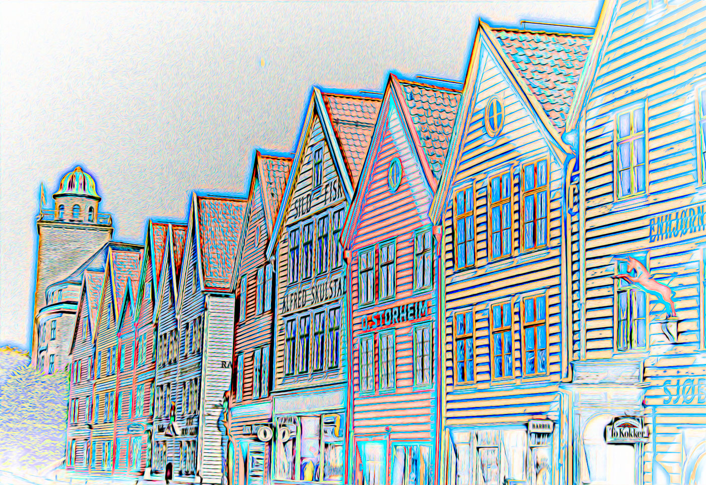 Main St.,Bergen, Norway by Bob Legg