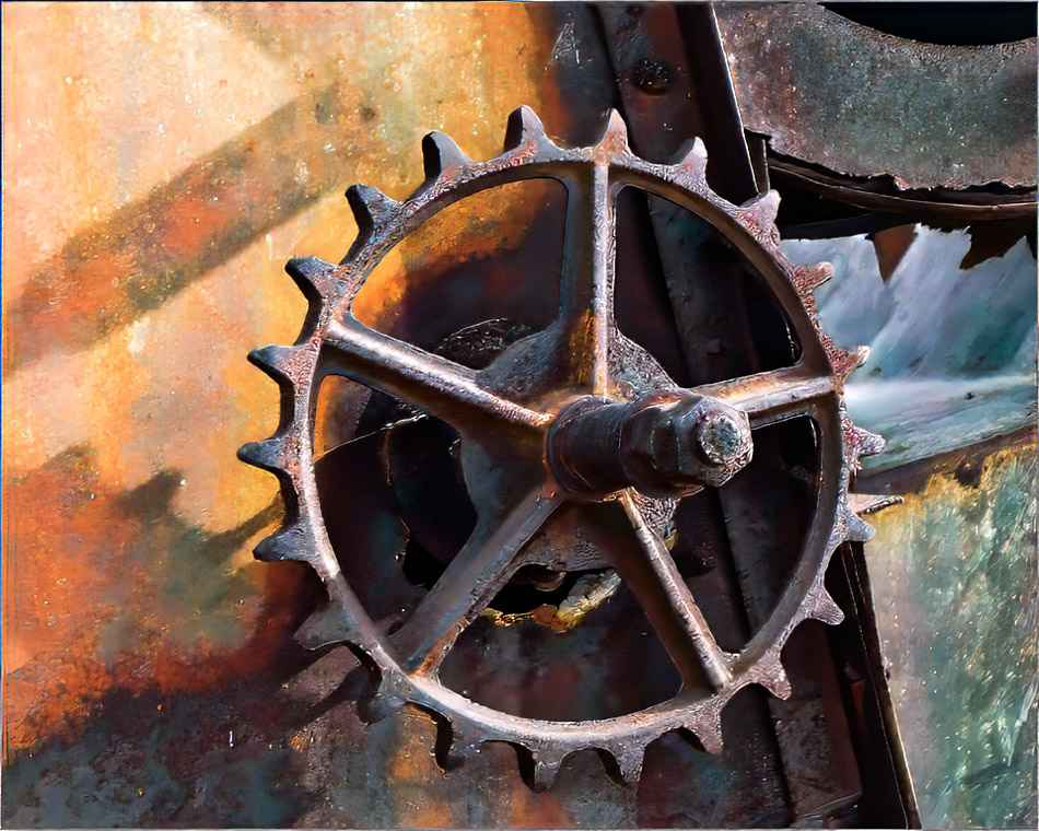 Rusty Gear by Dorinda Wills