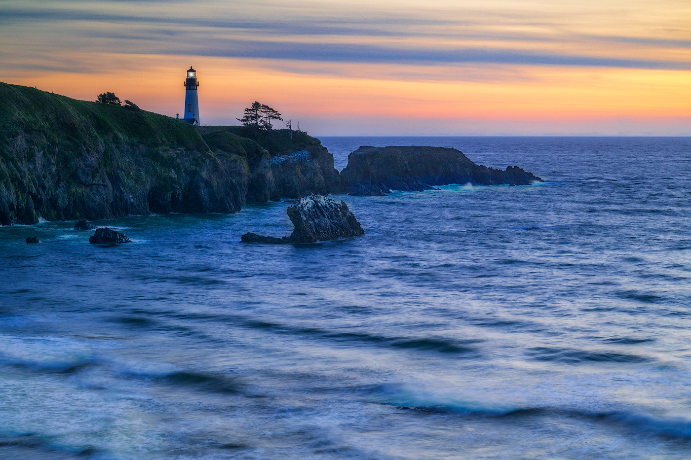 The Lighthouse at Dusk by Patrick Campbell
