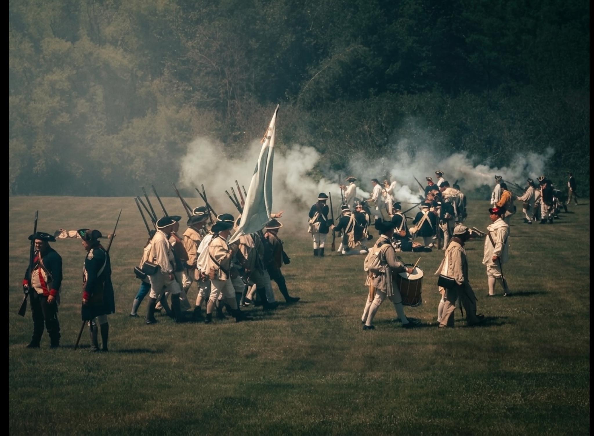 Revolutionary War Battlefield Reenactment by Ellen Mondschein