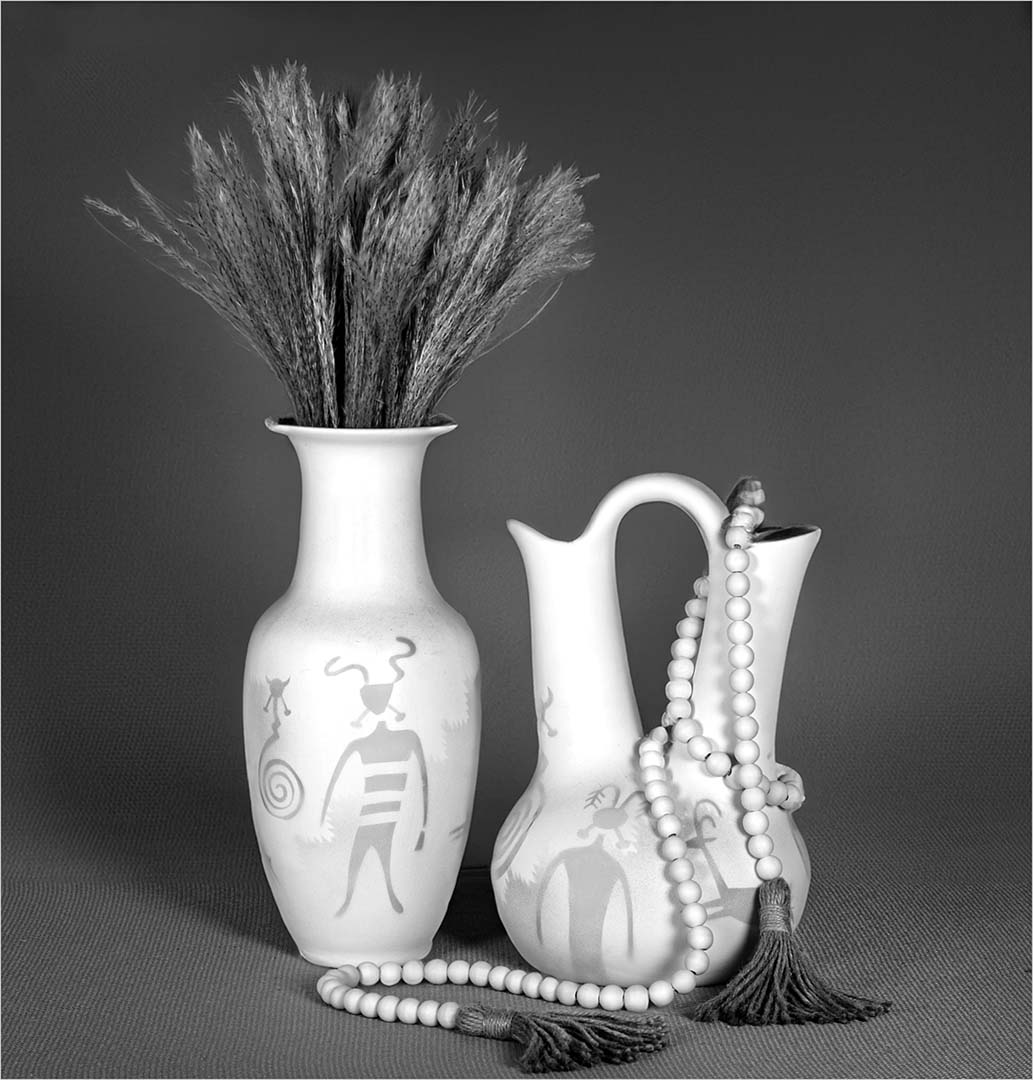 Two SW Jugs with Beads by Ella Schreiber